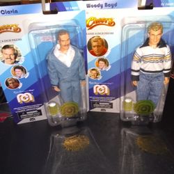 Brand New Cheers Tv Cliff Calvin & Woody Boyd Mego Figures