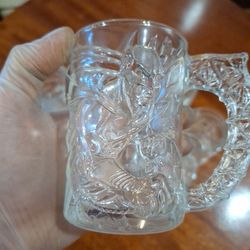 Set of Ten (10) Vintage McDonald's 1995 Batman Forever 3D glass promotional mugs