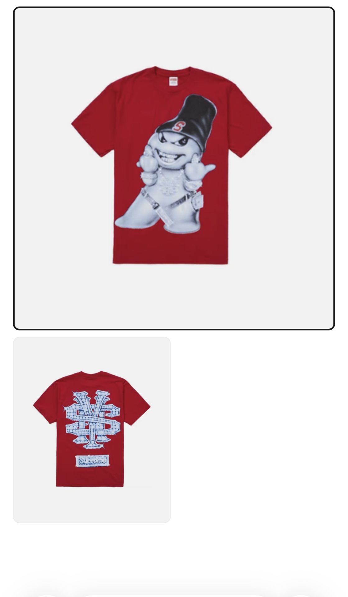Supreme Snowman Tee Red Large