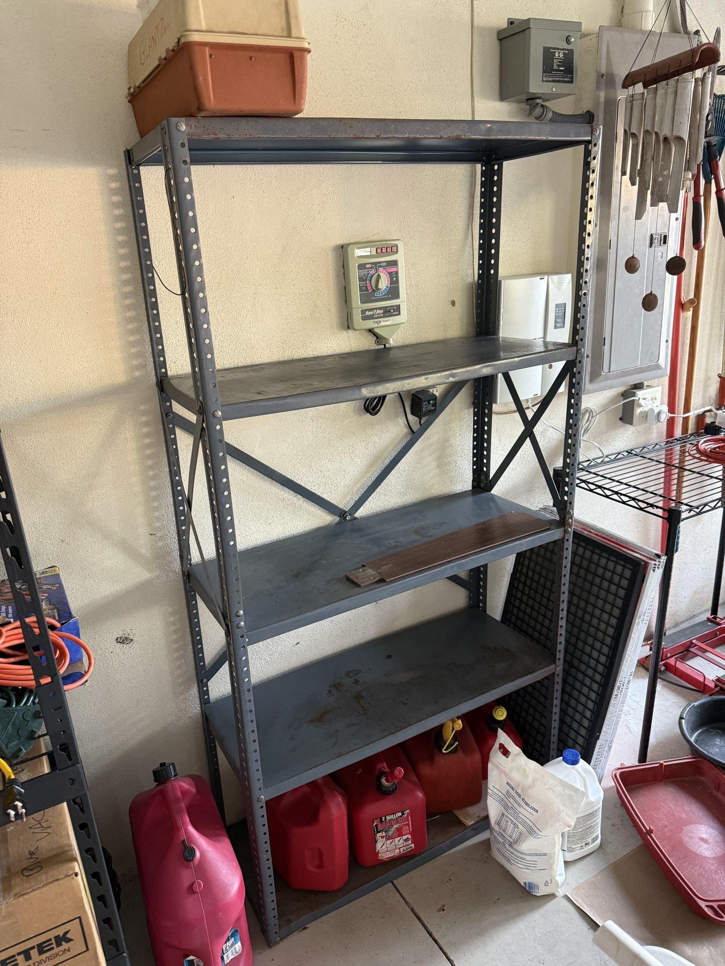 Metal 5 tier shelf 5 x 3 x 1.25 ft for garage shed shop etc