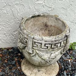 vintage concrete planter