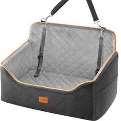 Sangoodier Dog Car Seat Booster Pet Carrier in Black/Grey