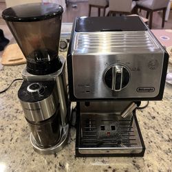 coffee machine and Grinder