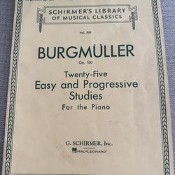 Burgmuller Piano Book For $2