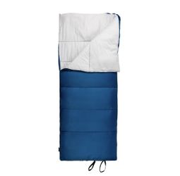 Ozark Trail 35-Degree Cool Weather Rectangular Sleeping Bag, Blue, 33"x77"