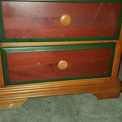 Nightstand - 2 Drawer, Solid Wood, Nice, Heavy!