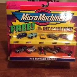 Vintage 1997 Galoob Micro Machines #18 Vintage Racers New In Package Never Opened