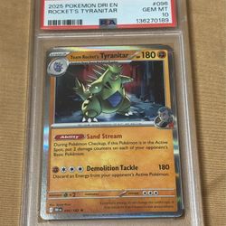 Team Rocket's Tyranitar 096/182 Sv10: Destined Rivals Holo PSA 10 Gem Mint 
