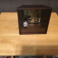 Disney Steamboat Willie 1928 Mickey & Minnie LE 2000 Watch Shadow Box