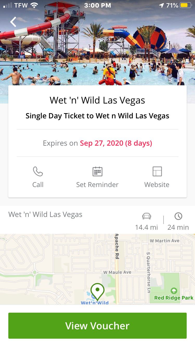 Wet and wild 2 tickets