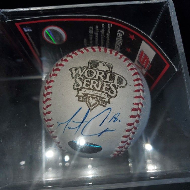 SAN FRANCISCO GIANTS WS SIGNED BALL MATT CAIN