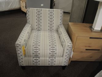 Carolina Crafted Bennett Silver Track Arm Accent Chair - Silver Gray And Ivory | Armchair