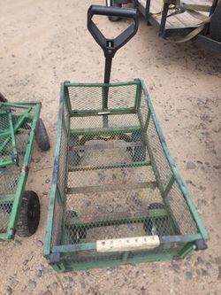 Metal Green Yard Cart