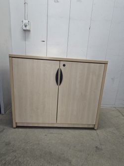 Solid Storage Cabinet With 1 Adjustable Shelve