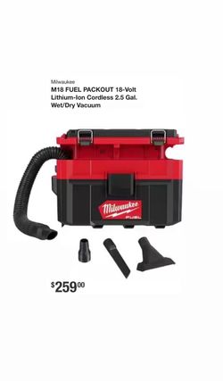 M18 FUEL PACKOUT 18-Volt Lithium-Ion Cordless 2.5 Gal. Wet/Dry Vacuum