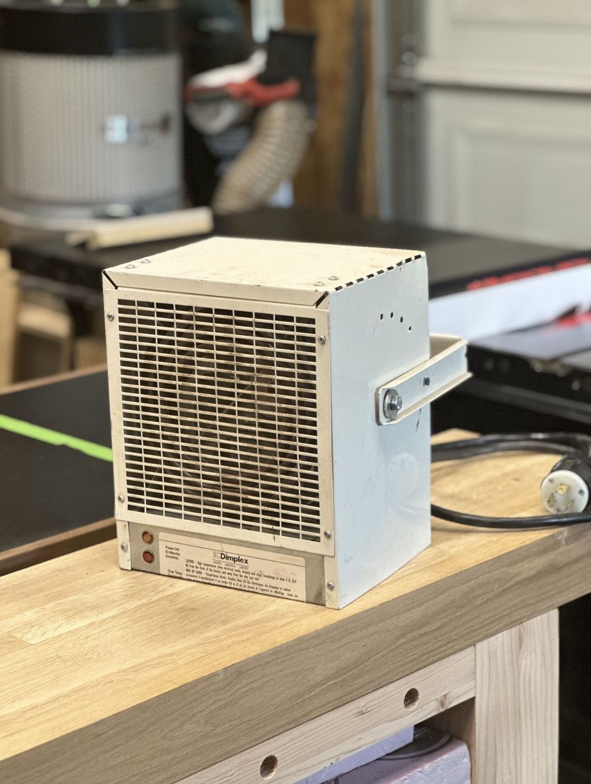 Used Dyna-Glo DGWH4031 240V Garage Heater w/ Leviton 20A 250V Plug – Works Great!