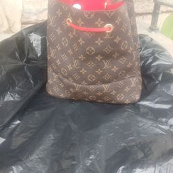 Lv Purse With Red Straps Brand New