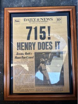 1974 Hank Aaron memorabilia
