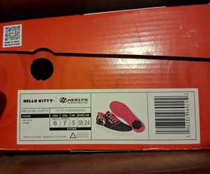 HELLO KITTY HEELYS PRO 20 BLACK/PINK 6Y OR 7W