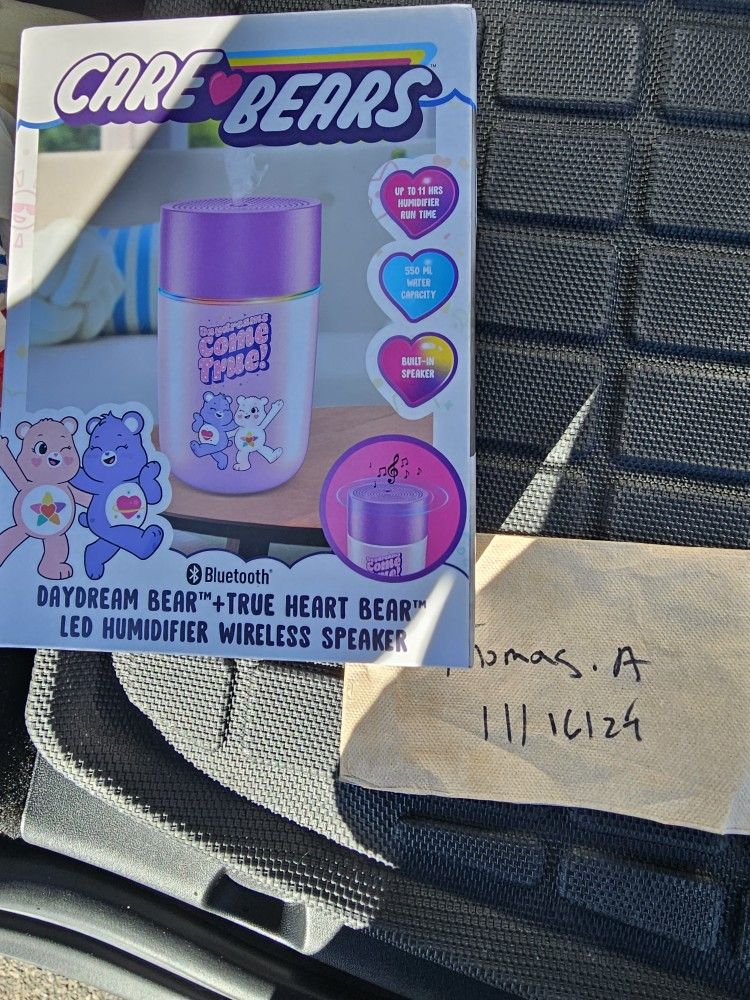 Care Bear Bluetooth Speaker/humidifier New