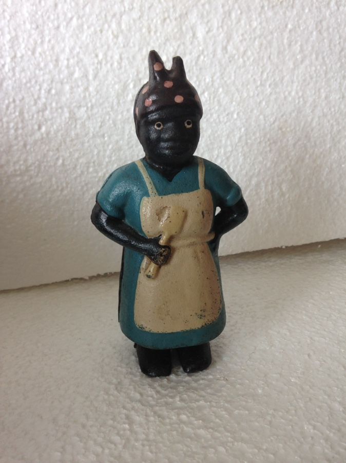 Vintage Cast Iron Mammy Bank. REDUCED