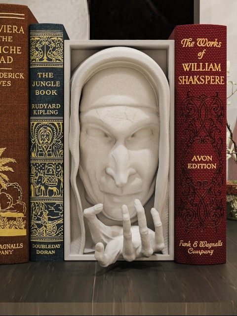 The Nun Book Nook Bookend Fantasy Horror Decor Literature Halloween The Conjuring