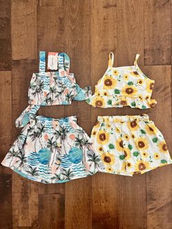 Little Girls Adorable Crop 2 Piece Outfit Set Lot Size 4T 5T