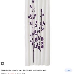 IKEA Purple Shower Curtain With 2nd Internal Lining 
