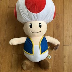 Mario Brothers Toad Large Plush
