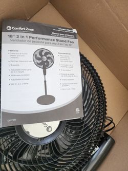 Comfort Zone 18" 2in 1 Fan
