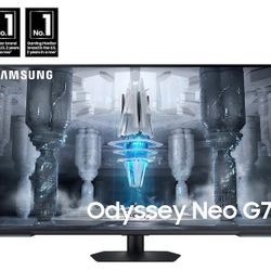 Samsung - Odyssey Neo G7 43" Mini 4K UHD 1ms AMD FreeSync Premium Pro Smart Gaming Monitor with HDR600 - Black