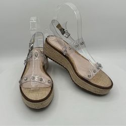 Schultz Transparent Espadrille Size 6.5