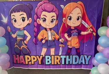 K-Pop Demon Hunters Birthday Party Decorations Bundle – $20