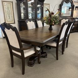 Crown Mark Furniture 2149-9P KIERA DINING GROUP-COFFEE BROWN Brown Financing Available $39 Down payment 