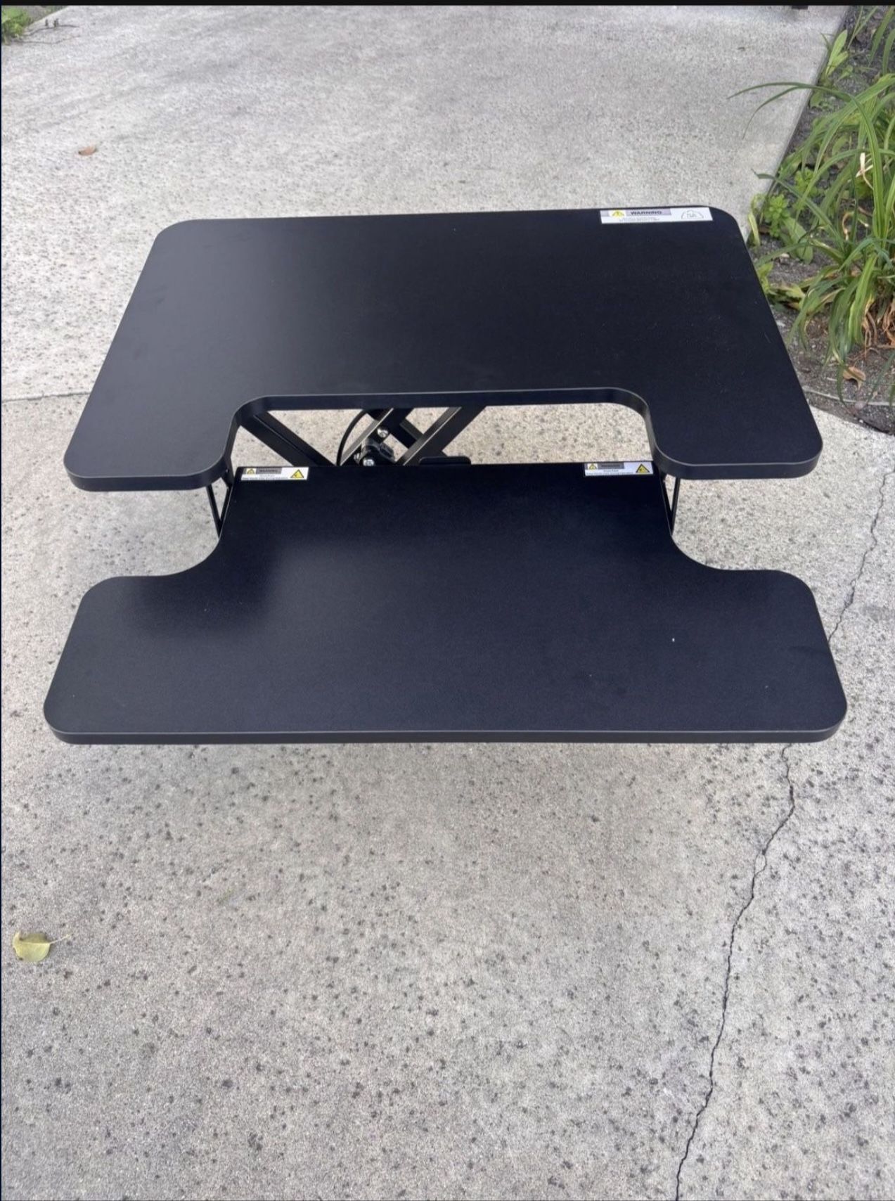 New Adjustable Standing Desk Converter Desk Riser with Laptop Keyboard Workstation Black