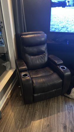 Leather recliner