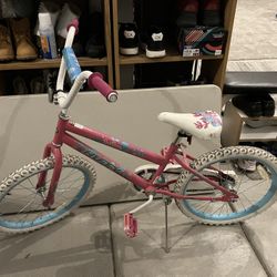 Girls pink bike
