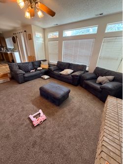 Four piece living room sofa / ottoman