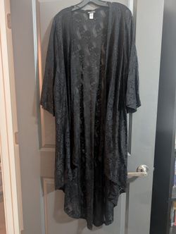 New Hot Topic Black Sheer Skull Skeleton Coverup XL