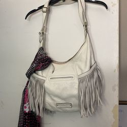 Lucky Brand Hobo Style Bag With Fringe 
