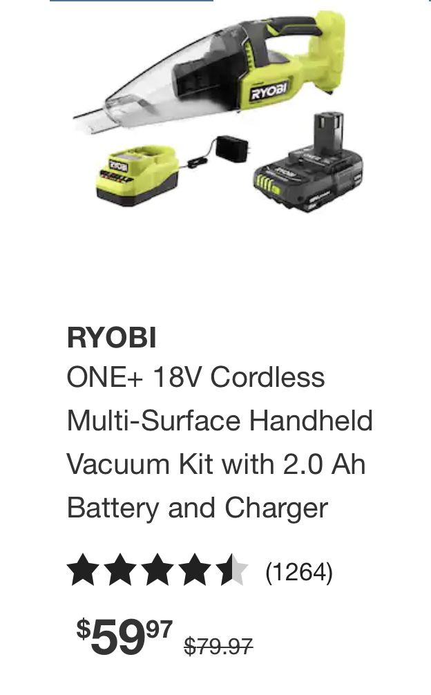Vacuum Ryobi - LOW PRICE 