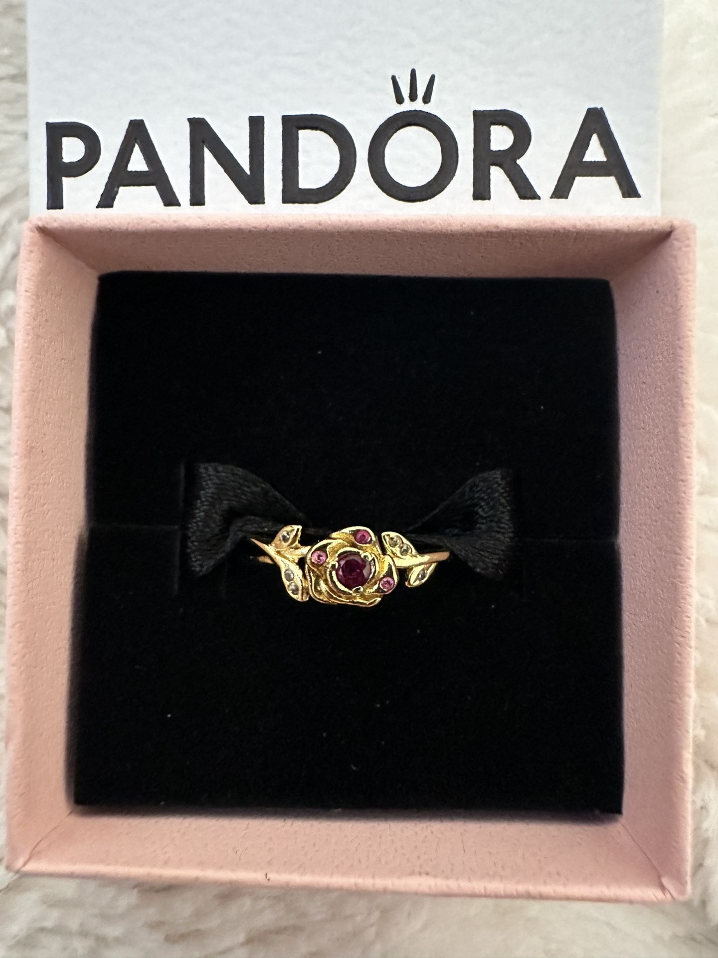 Disney Beauty and the Beast Rose Ring Gold