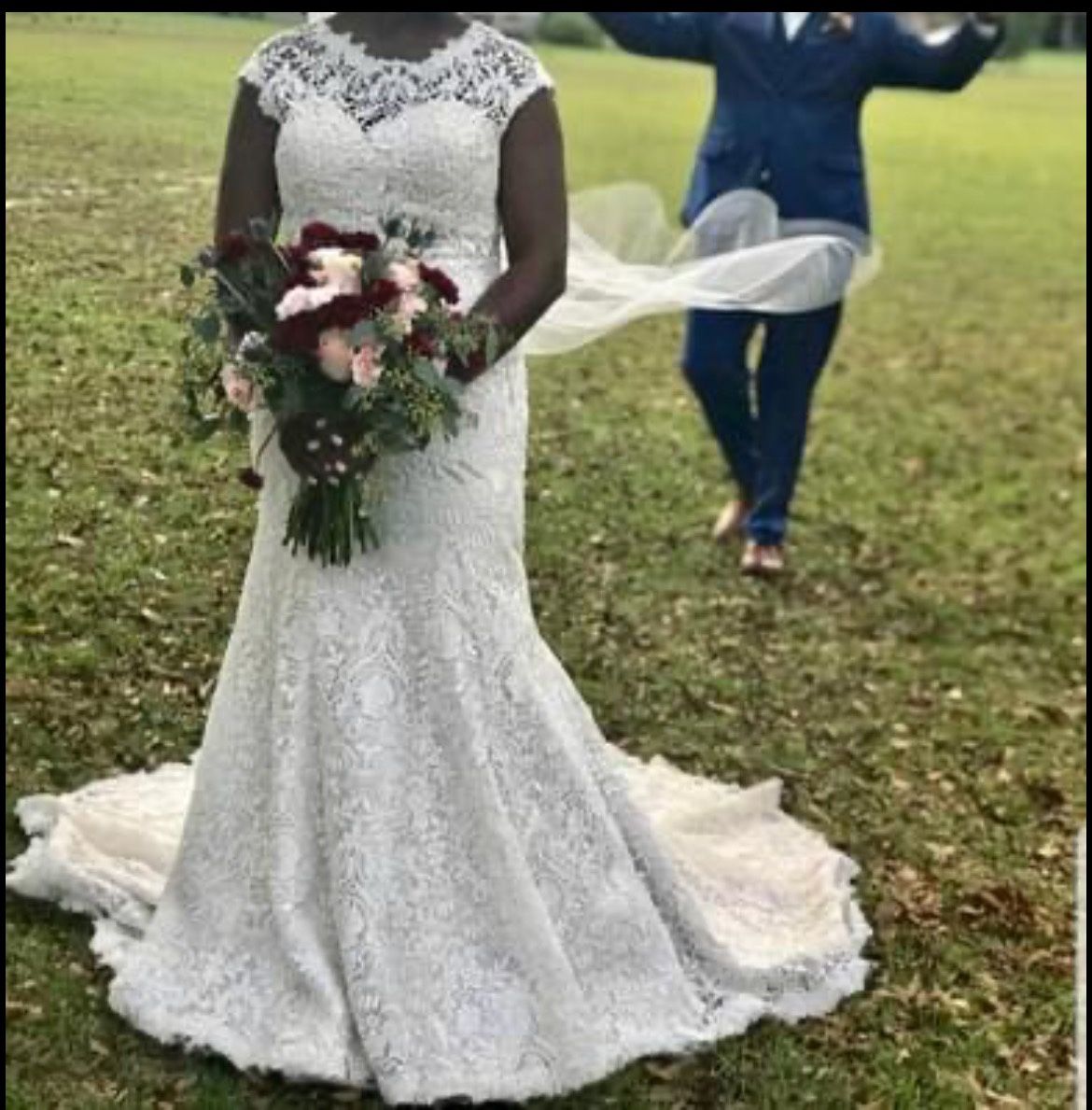 Justin Alexander Full Lace Wedding Dress