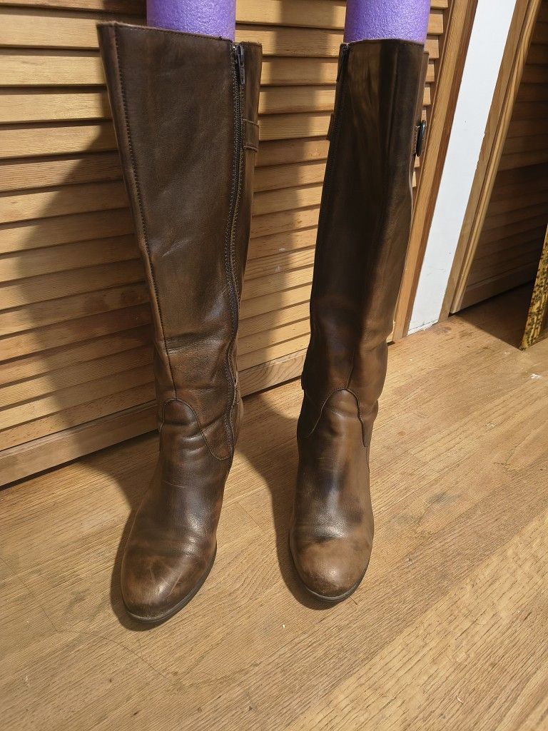 Brown Leather Boots 