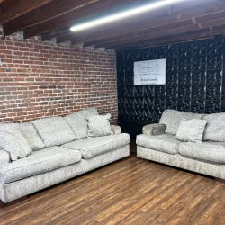 Delivery Available Ashley gray sofa/couch + loveseat