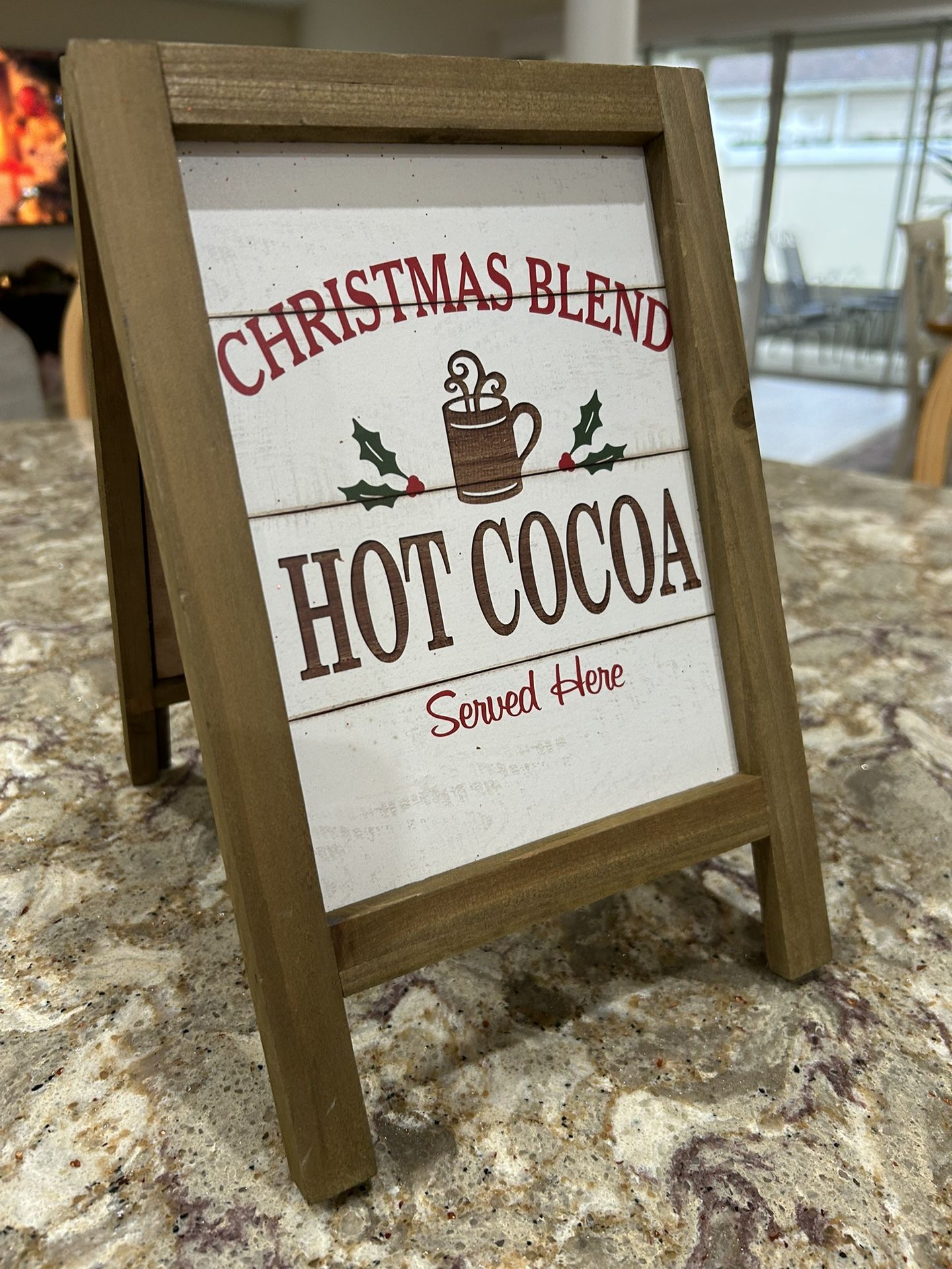 Christmas Sandwich Board Decoration - Wood -7x11 Inches