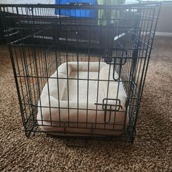 Dog Crate. 19x29 With Bed