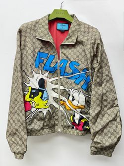 Gucci x Disney Donald Duck GG Supreme Nylon Jacket Italian Size 50