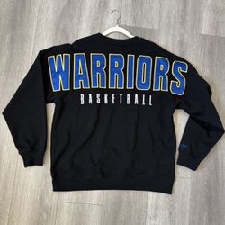 Mitchell & Ness Black Golden State Warriors Pullover Sweatshirt Men Size Large