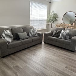 Gray Sofa And Loveseat Set